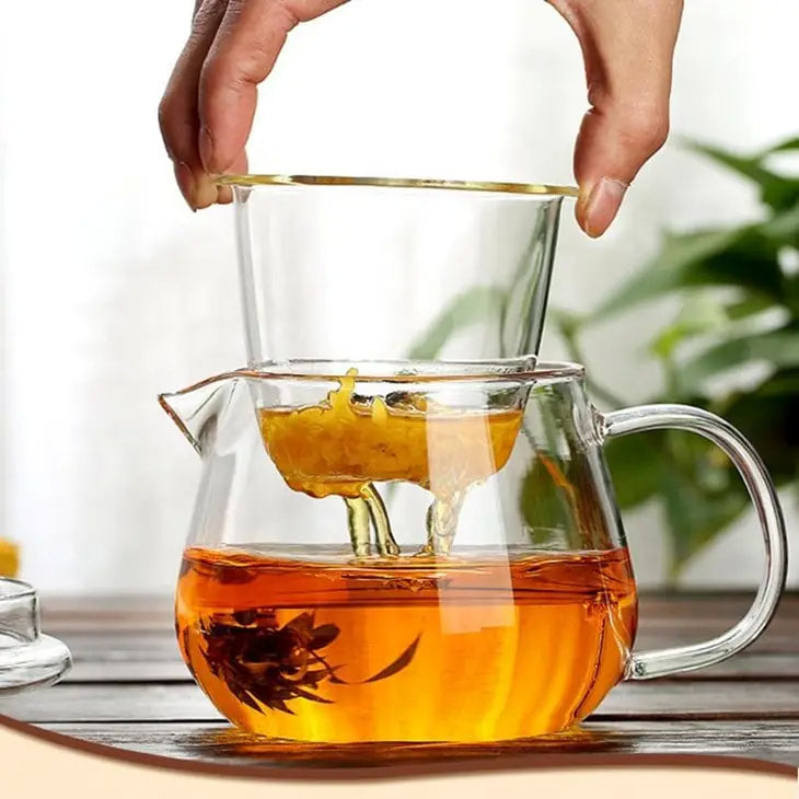 Glass Teapot With Infuser and Lid (16oz.)