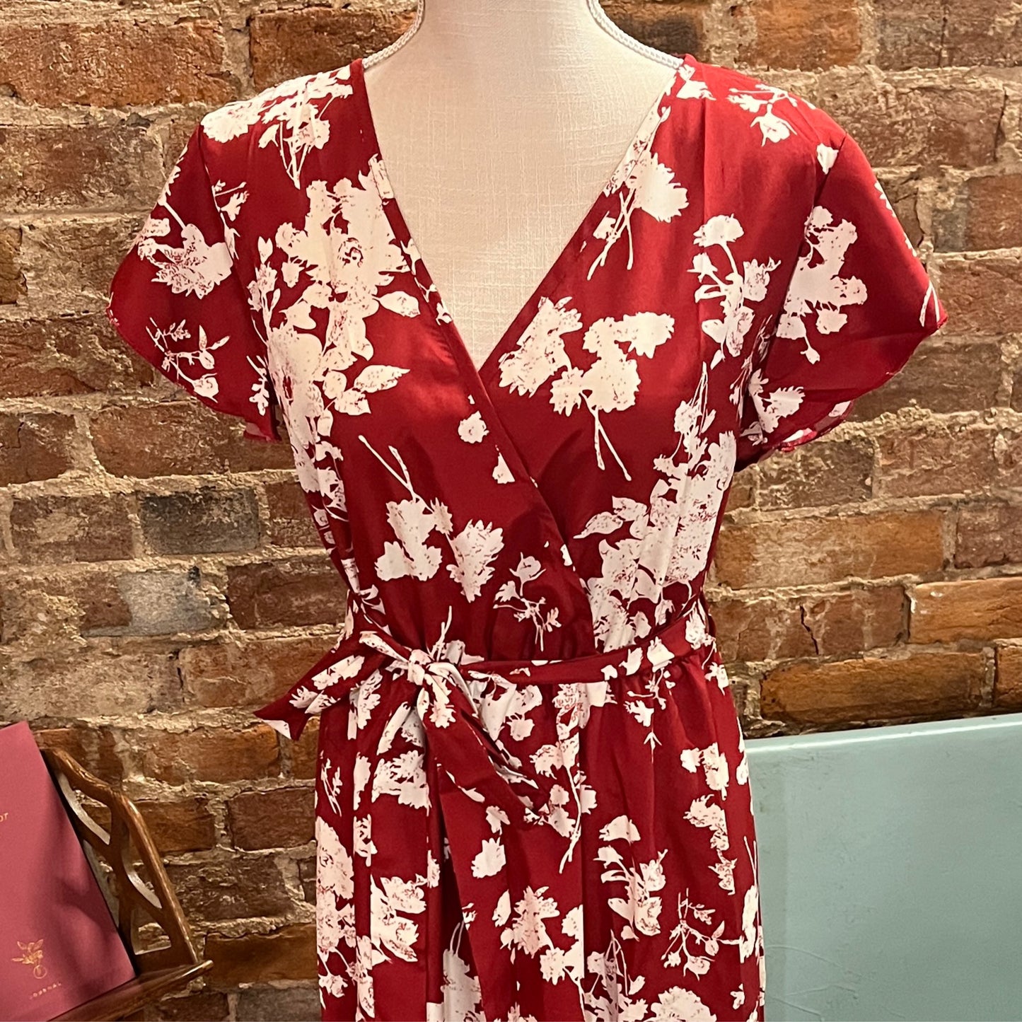 Red Floral Maxi Dress