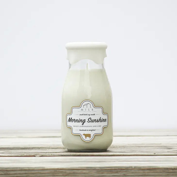 Milk Bottle Candle