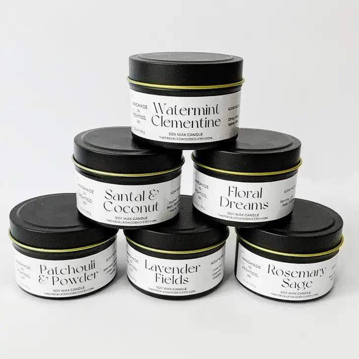 Soy Wax Tin Candle, 4 oz