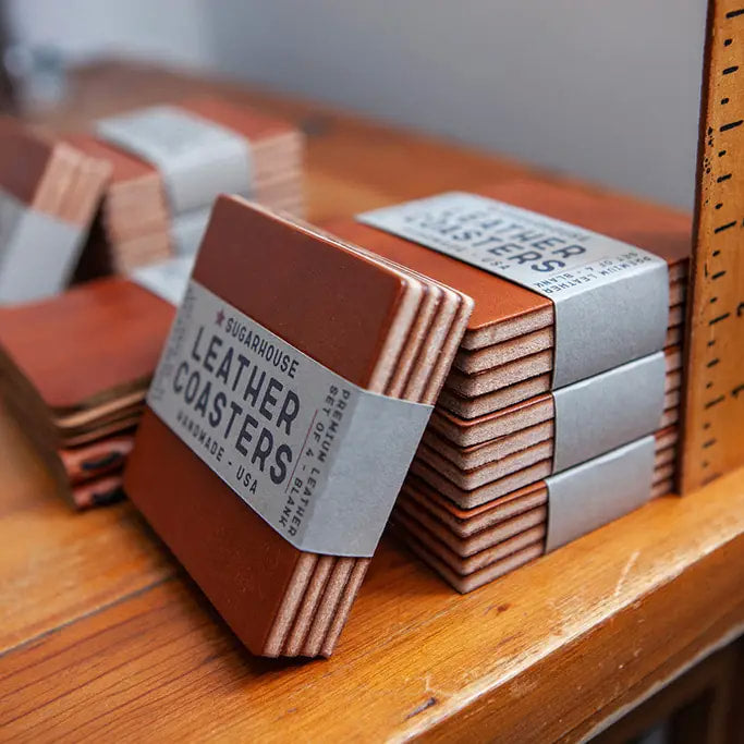 Leather Coasters Set of 4