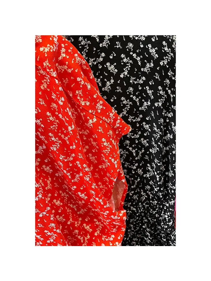 Floral Button-Down Tie Waist Blouse, Plus Size