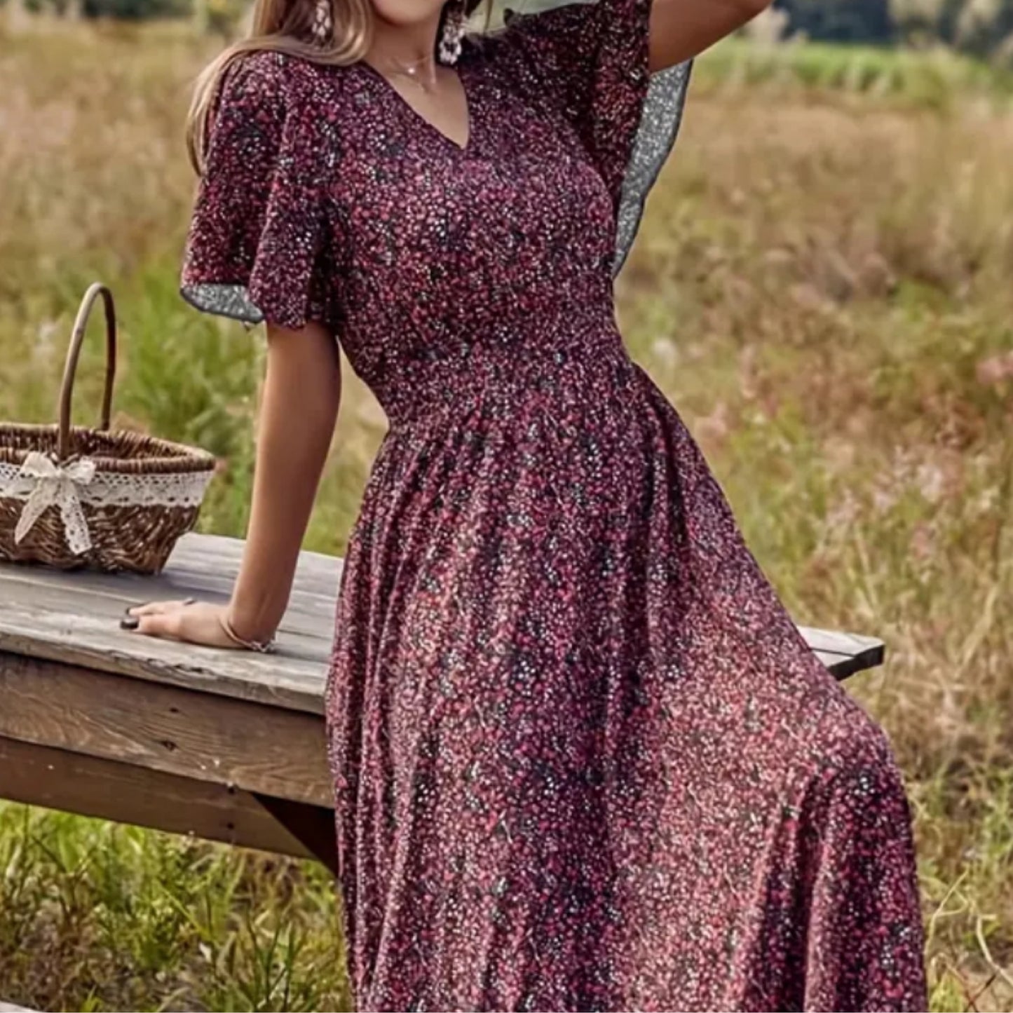 Floral Floor Length Dress