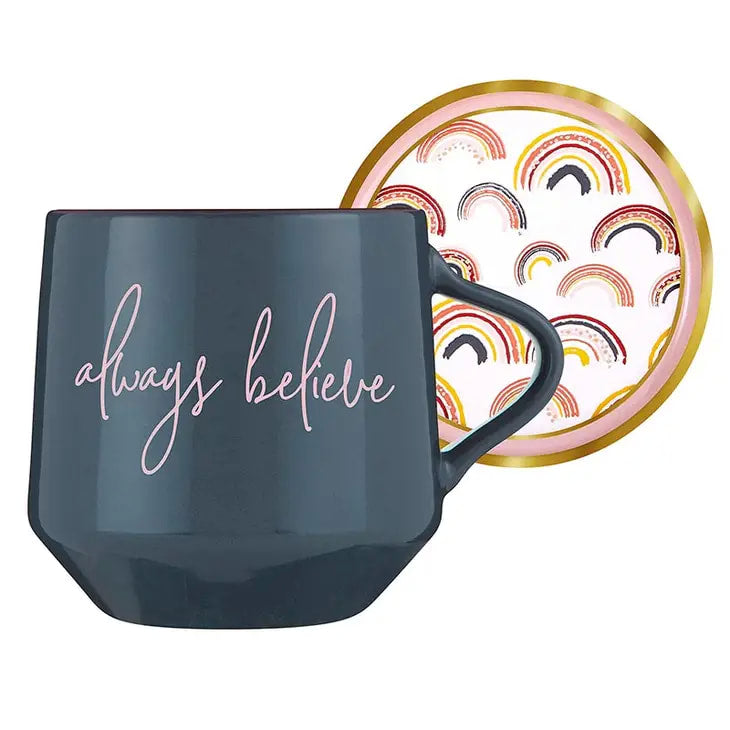 Mug with Coaster - Always Believe